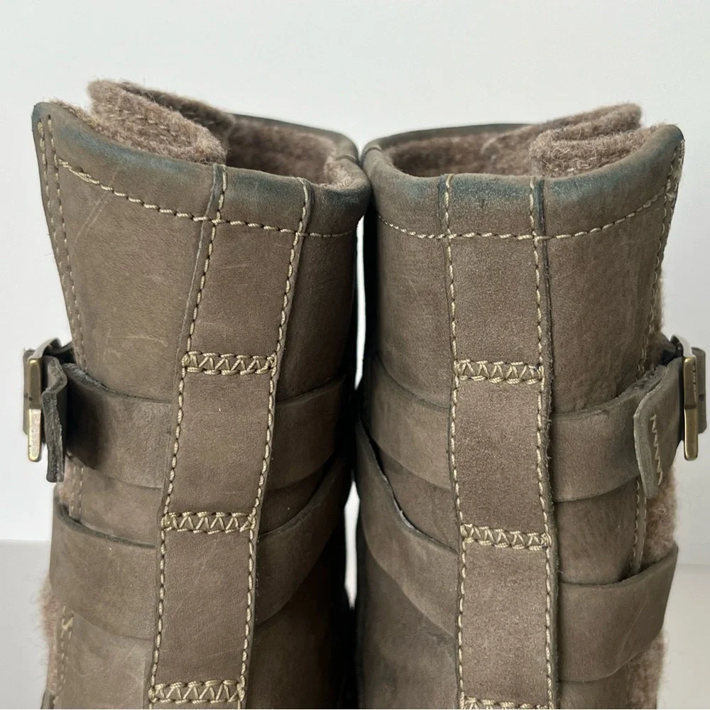 Chaco Hopi leather wool lined leather winter Boots sandstone 7.5